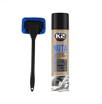 Набор для очистки автомобильных стекол K2 Nuta Glass Foam Cleaner + щетка с микрофиброй