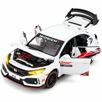 Машинка игрушка Honda Civic моделька коллекционная металлическая детская 15 см Белый (2795749)