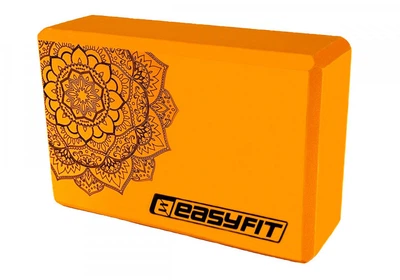 Блок для йоги з малюнком EasyFit EVA EF-1819-OR йога блок цегла для йоги оранжевий