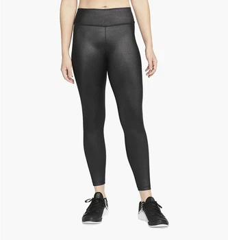 Лосини жіночі Nike W Nk One Df Mv Shne Mr Tgt M Чорно-білий DD5439-010