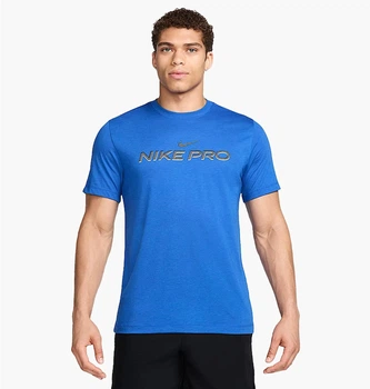 Футболка мужская Nike Pro Fitness Shirt Men Blue M Синий FJ2393-480