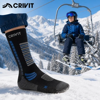 Детские зимние лыжные высокие носки Chaussettes Techniques D`hiver Premium Enfant Crivit 31-32р, 1 пара