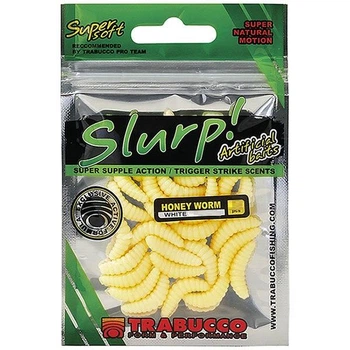 Силиконовая приманка Trabucco SLURP BAIT HONEY WORM XL белый 25шт.