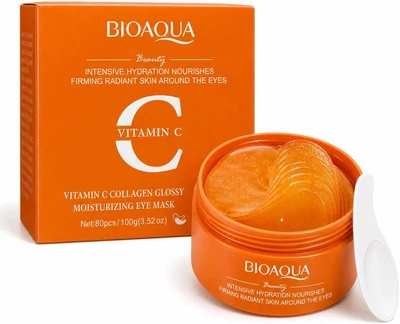 Патчи для глаз с витамином С Bioaqua Snail Collagen 80 шт