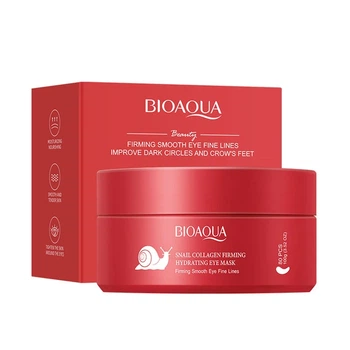 Патчи для глаз с муцином улитки Bioaqua Snail Collagen 80 шт