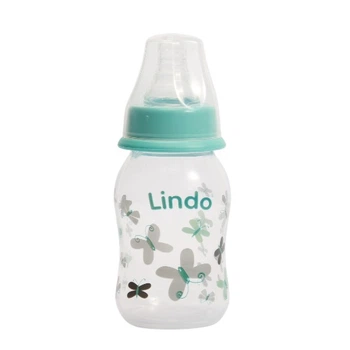 Пляшечка для годування з силіконовою соскою Lindo Li 144 125 мл Мятний shop (2000999705182)
