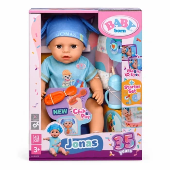 Кукла-пупс BABY born Click and Play Джонас 43 см с горшком и бутылочкой