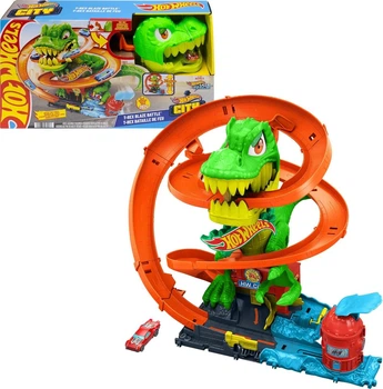 Трек Хот Вілс Атака вогняного Ті-Рекса Ігровий набір Hot Wheels City T-Rex Blaze Battle JBM73 Mattel