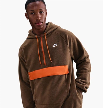 Худи мужское Nike Club Winter Brown S Коричневый HV1439-235
