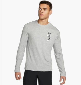 Чоловічий лонгслів Nike Long Sleeve T-Shirt Dri-Fit Wild Card M Сірий DX0981-063
