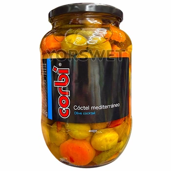 Оливки з овочами Corbi Coctel Mediterraneo Середземноморський коктейль 835 г/500 г (0016)