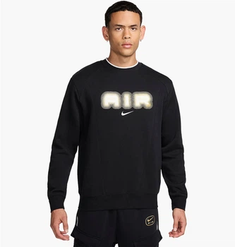 Свитшот мужской Nike Air Fleece Crew-Neck Sweatshirt Black S Черный HM0177-010