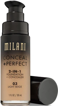 Тональный крем корректор Milani Conceal Perfect 2-in-1 Foundation Concealer Light Beige Mpcf-03 30 мл (717489700030)