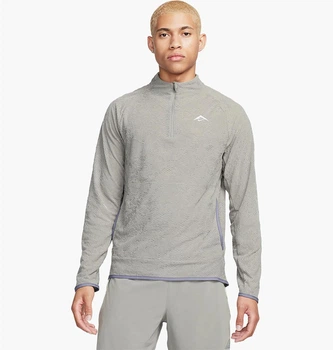 Кофта мужская Nike Trail Dri-Fit 1/2-Zip Running Top Grey XL Серый FB7535-053