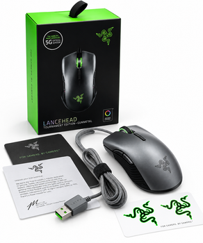 Ігрова миша Razer Lancehead Tournament Edition Gunmetal, 16000 DPI, USB, RGB Chroma