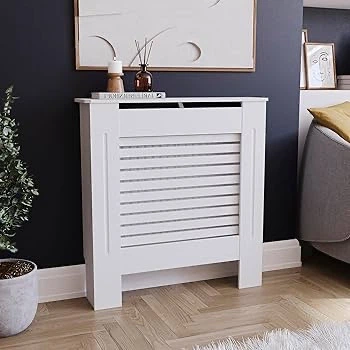 Екран для радіатора Vida Designs Milton, MDF, 82×78×19 см, білий, з полицею