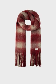 Жіночий червоний картатий шарф FABIOLA Pepe Jeans 000 PL1100002