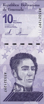 10 Болівар Bolívares 2021-2023 рік Банкнота Венесуела Південна Америка UNC P-W116