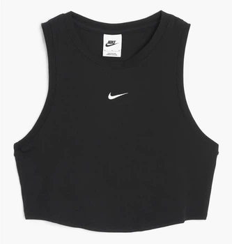 Спортивний топ жіночий Nike Sportswear Chill Knit Women's Tight Cropped Mini S Чорний FB8279-010