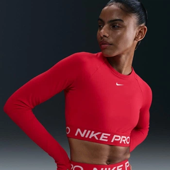 Спортивний топ жіночий Nike Nike Pro Df 365 Crop Ls S Червоний FV5484-657