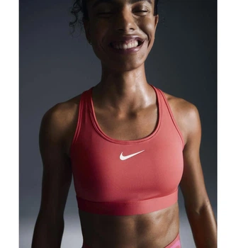 Спортивный топ женской Nike Bh Swoosh M Кораловий DX6821-629
