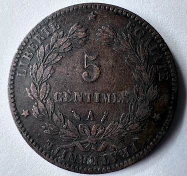 Франція 5 сантимів 1888 рік Монети світу Рідкісна