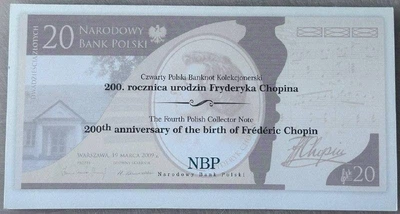 Польща 20 злот 2009 рік Банкноти світу UNC