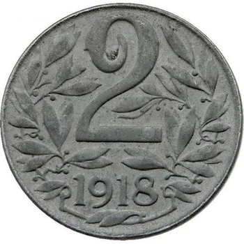 Австрія 2 гелера 1918 рік Монети світу