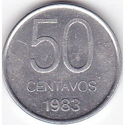 Аргентина 50 сентаво 1983 рік Монети світу