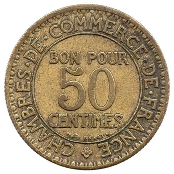 Франція 50 сантимів 1921 рік Монети світу