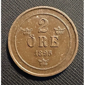Швеція 2 ере 1895 рік Монети світу