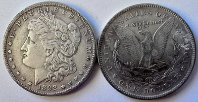 США 1 долар Морган 1892 рік КОПІЯ Монети світу