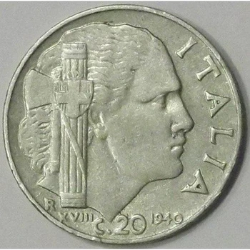 Італія 20 чентезимо 1940 рік Монети світу