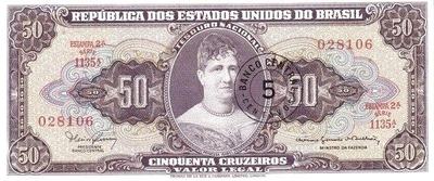 5 Сентаво Centavo 1966 рік Банкнота Бразилія Південна Америка UNC P-184