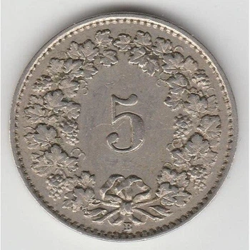 Швейцарія 5 раппен 1930 рік Монети світу