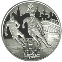 ЄВРО 2012 Харків Фінальний турнір чемпіонату Європи по футбол 5 гривень 2011 рік Україна Колекційна монета НБУ (Банківський стан)