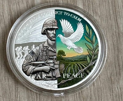 Hope and Renewal Надія та відродження Срібний Сувенірний Жетон War Peace Війна Мир 2026 рік Монети світу
