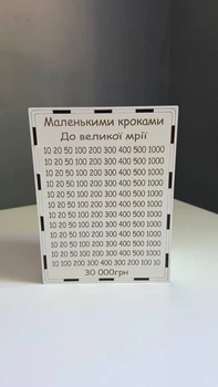 Скарбничка Біла на 30тис (Кроки)