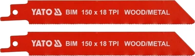 Полотна для шабельної пили (Yato) біметалеві 150 мм 18 TPI для дерева та металу, 2 шт. (YT-33931)