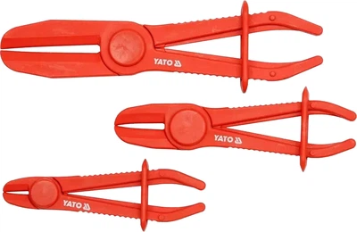 Набір прямих затискачів для шлангів із рідиною YATO, 1/4"-9/4", 3 шт. (YT-0840)