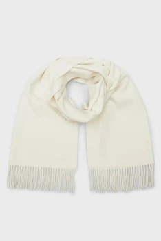 Жіночий білий вовняний шарф WOOL WOVEN SCARF Gant OS 4920203