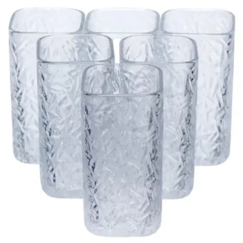 Стаканы квадратные Matrix Glass 6 шт, 245 мл, высокие