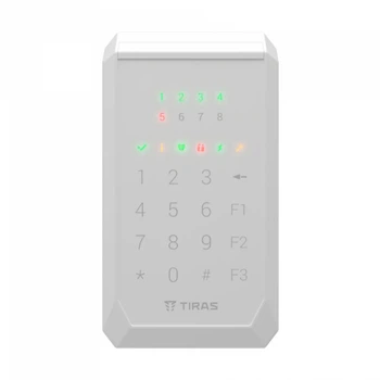 Сенсорная светодиодная клавиатура Tiras K-PAD8 на 8 индикаторов зон, WHITE