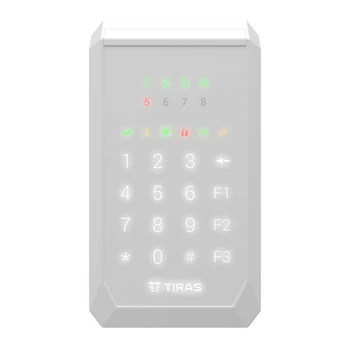 Сенсорная светодиодная клавиатура Tiras K-PAD8+ WHITE для управления охранной системой на базе Orion NOVA