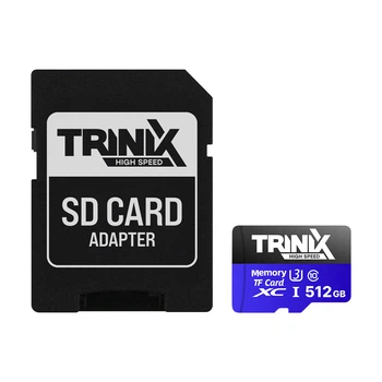 Карта памяти 512GB microSDXC (с SD адаптером) Trinix U3 V30 A1