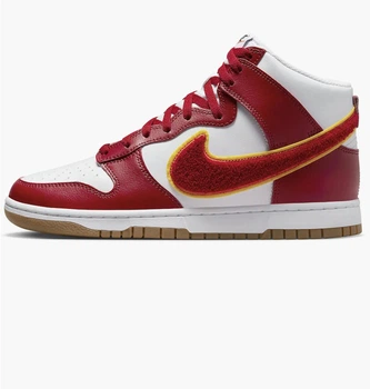 Кроссовки мужские Nike Chenille Swooshes Animate This Dunk High 44.5 Красно-белый DR8805-101