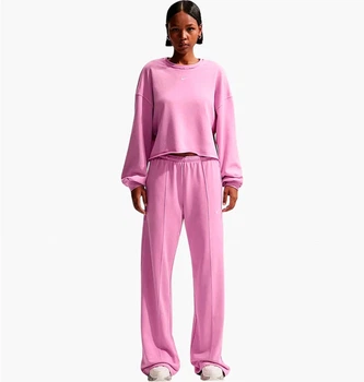 Лонгслив женский Nike Chill Terry Pink S Розовый IF0228-503