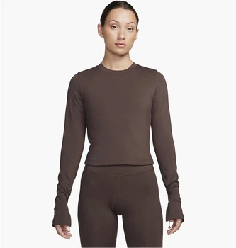 Спортивная кофта женская Nike One Fitted Brown M Коричневая FQ2148-237