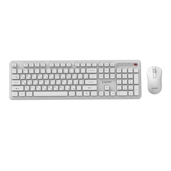 Комплект Gembird Slim Pro Business Wireless White (KBS-WPS-01-W-CYRL)