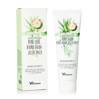 Маска Зволожуюча З Алое Та Колагеном Elizavecca Milky Piggy Herb Soul Hydro Aqua Jella Pack, 250 Мл - Уцінка